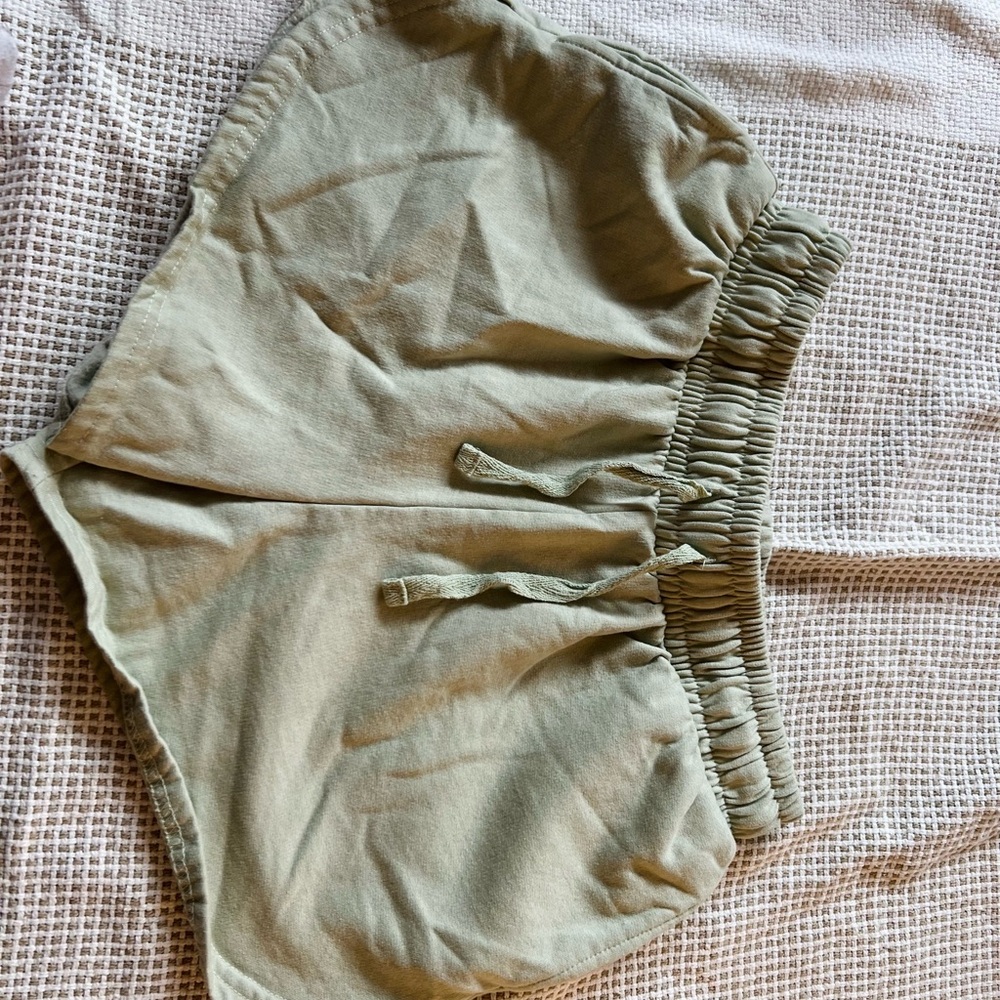 Light green cloth short shorts. Size small. Brand rebel sky.